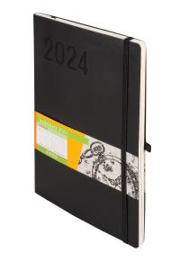 Kalendarz 2024 Impresja B5 czarny TDW. Autor: -. Dobreksiazki.pl Okładka książki Kalendarz 2024 Impresja B5 czarny TDW