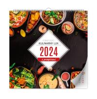 Kalendarz 2024 Kulinarny lux ścienny. Wydawca: KALPOL.BIS kalendarze. Dobreksiazki.pl Opakowanie Kalendarz 2024 Kulinarny lux ścienny