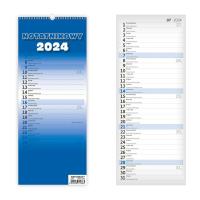 Kalendarz 2024 notatnikowy ścienny miesięczny Slim. Wydawca: Helma. Dobreksiazki.pl Opakowanie Kalendarz 2024 notatnikowy ścienny miesięczny Slim