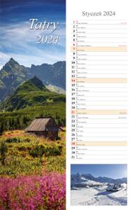 Kalendarz 2024 Pasek Tatry. Autor: Opracowanie zbiorowe. Dobreksiazki.pl Okładka książki Kalendarz 2024 Pasek Tatry