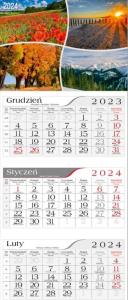 Kalendarz 2024 Trójdzielny 4 pory roku. Wydawca: CRUX. Dobreksiazki.pl Opakowanie Kalendarz 2024 Trójdzielny 4 pory roku