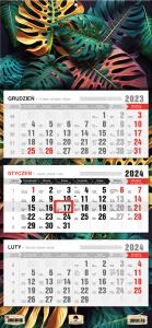 Kalendarz 2024 trójdzielny glamour KT1-V.59. Wydawca: Pan Kalendarzyk. Dobreksiazki.pl Opakowanie Kalendarz 2024 trójdzielny glamour KT1-V.59