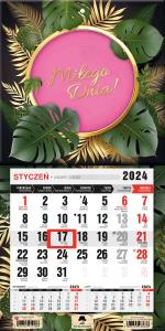 Kalendarz 2024 trójdzielny MINI jednodzielny z magnesem glamour pink KTJ2M-V.13. Wydawca: Pan Kalendarzyk. Dobreksiazki.pl Opakowanie Kalendarz 2024 trójdzielny MINI jednodzielny z magnesem glamour pink KTJ2M-V.13