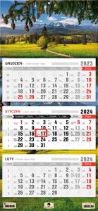 Kalendarz 2024 trójdzielny Tatry KT1-V.57. Wydawca: Pan Kalendarzyk. Dobreksiazki.pl Opakowanie Kalendarz 2024 trójdzielny Tatry KT1-V.57