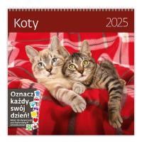 Kalendarz 2025 30x30 Koty. Wydawca: Helma 365. Dobreksiazki.pl Opakowanie Kalendarz 2025 30x30 Koty