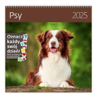 Kalendarz 2025 30x30 Psy. Wydawca: Helma 365. Dobreksiazki.pl Opakowanie Kalendarz 2025 30x30 Psy