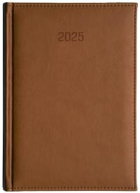 Kalendarz 2025 A4 dzienny Vivella brązowy. Wydawca: Wokół nas. Dobreksiazki.pl Opakowanie Kalendarz 2025 A4 dzienny Vivella brązowy