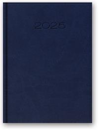 Kalendarz 2025 B5 tyg vivella niebieski. Autor: x. Dobreksiazki.pl Okładka książki Kalendarz 2025 B5 tyg vivella niebieski