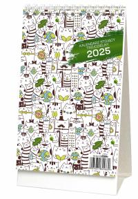 Kalendarz 2025 biurkowy stojący. Wydawca: Wokół nas. Dobreksiazki.pl Opakowanie Kalendarz 2025 biurkowy stojący