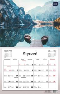 Kalendarz 2025 jednodzielny 32x50cm Widoki. Wydawca: INTERDRUK. Dobreksiazki.pl Opakowanie Kalendarz 2025 jednodzielny 32x50cm Widoki