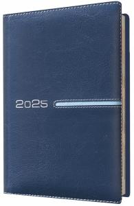 Kalendarz 2025 książkowy A5 tygodniowy niebieski. Wydawca: Evena. Dobreksiazki.pl Opakowanie Kalendarz 2025 książkowy A5 tygodniowy niebieski