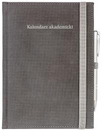 Kalendarz akad. 2023/24 A5 tyg. Piko szary. Wydawca: Wokół nas. Dobreksiazki.pl Opakowanie Kalendarz akad. 2023/24 A5 tyg. Piko szary