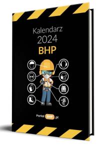 Kalendarz BHP 2024. Wydawca: Wiedza i Praktyka. Dobreksiazki.pl Opakowanie Kalendarz BHP 2024