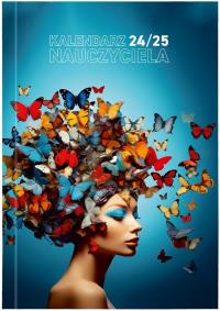 Kalendarz nauczyciela 2024/2025 A5 PCV Motyle. Autor: Opracowanie zbiorowe. Dobreksiazki.pl Okładka książki Kalendarz nauczyciela 2024/2025 A5 PCV Motyle