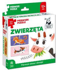 Kapitan Nauka. Zwierzęta. Pierwsze puzzle. Autor: Patrycja Grześkowiak. Dobreksiazki.pl Okładka książki Kapitan Nauka. Zwierzęta. Pierwsze puzzle