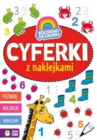 Kolorowa Akademia. Cyferki z naklejkami. Kolorowa Akademia. Autor: Opracowanie zbiorowe. Dobreksiazki.pl Okładka książki Kolorowa Akademia. Cyferki z naklejkami. Kolorowa Akademia