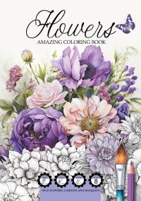 Kolorowanka A4 8 obrazków Flowers kwiaty. Wydawca: Fresh. Dobreksiazki.pl Opakowanie Kolorowanka A4 8 obrazków Flowers kwiaty