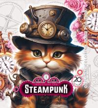 Kolorowanka usztywniana Steampunk Kot. Wydawca: Fresh. Dobreksiazki.pl Opakowanie Kolorowanka usztywniana Steampunk Kot