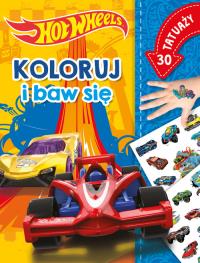 Koloruj i baw się. 30 tatuaży. Hot Wheels. Autor: Monika Kiersnowska. Dobreksiazki.pl Okładka książki Koloruj i baw się. 30 tatuaży. Hot Wheels