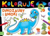Koloruję dinozaury i smoki. Autor: Opracowanie zbiorowe. Dobreksiazki.pl Okładka książki Koloruję dinozaury i smoki