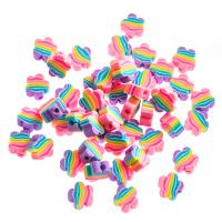Opakowanie Koraliki polimerowe tęczowe kwiatki 1cm 48szt