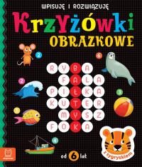 Krzyżówki obrazkowe z tygryskiem. Od 6 lat. Wpisuję i rozwiązuję. Autor: Beata Karlik. Dobreksiazki.pl Okładka książki Krzyżówki obrazkowe z tygryskiem. Od 6 lat. Wpisuję i rozwiązuję