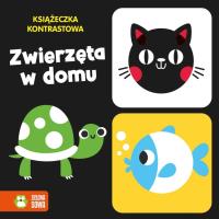 Książeczka kontrastowa Zwierzęta w domu. Autor: Opracowanie zbiorowe. Dobreksiazki.pl Okładka książki Książeczka kontrastowa Zwierzęta w domu