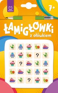 Łamigłówki z ołówkiem 7+. Książeczka pomarańczowa. Autor: Opracowanie zbiorowe. Dobreksiazki.pl Okładka książki Łamigłówki z ołówkiem 7+. Książeczka pomarańczowa