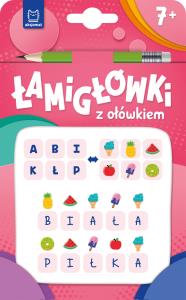 Łamigłówki z ołówkiem 7+ Książeczka różowa. Autor: Opracowanie zbiorowe. Dobreksiazki.pl Okładka książki Łamigłówki z ołówkiem 7+ Książeczka różowa