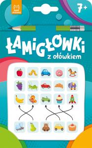 Łamigłówki z ołówkiem 7+. Książeczka turkusowa. Autor: Opracowanie zbiorowe. Dobreksiazki.pl Okładka książki Łamigłówki z ołówkiem 7+. Książeczka turkusowa