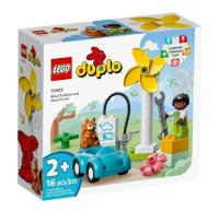 Lego DUPLO 10985 Turbina wiatrowa i samochód elektryczny. Wydawca: LEGO(R). Dobreksiazki.pl Opakowanie Lego DUPLO 10985 Turbina wiatrowa i samochód elektryczny