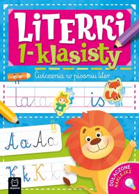 Literki 1-klasisty. Ćwiczenia w pisaniu liter. Autor: Bator Agnieszka. Dobreksiazki.pl Okładka książki Literki 1-klasisty. Ćwiczenia w pisaniu liter