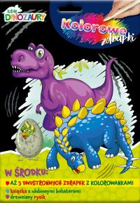 Lubię Dinozaury Kolorowe zdrapki. Autor: Opracowanie zbiorowe. Dobreksiazki.pl Okładka książki Lubię Dinozaury Kolorowe zdrapki