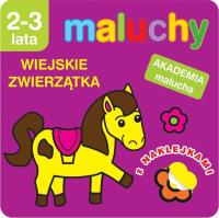 Maluchy. Wiejskie zwierzątka z naklejkami. Autor: Wiśniewska Anna. Dobreksiazki.pl Okładka książki Maluchy. Wiejskie zwierzątka z naklejkami