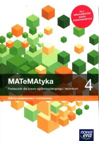 MATeMAtyka LO 4 ZPR Podr. 2022 NE. Autor: Babiański Wojciech, Chańko Lech, Czarnowska Joanna. Dobreksiazki.pl Okładka książki MATeMAtyka LO 4 ZPR Podr. 2022 NE