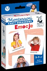 Montessori. Karty obrazkowe Emocje (2-5 lat). Kapitan Nauka. Autor: Dołhun Katarzyna. Dobreksiazki.pl Okładka książki Montessori. Karty obrazkowe Emocje (2-5 lat). Kapitan Nauka