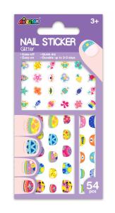 Opakowanie Naklejki na paznokcie - Kwiat brokat