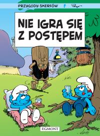 Nie igra się z postępem. Smerfy Komiks. Autor: Peyo. Dobreksiazki.pl Okładka książki Nie igra się z postępem. Smerfy Komiks