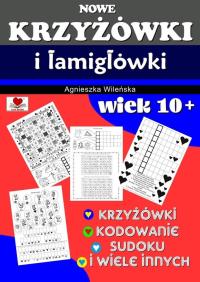 Okładka książki Nowe krzyżówki i łamigłówki wiek 10+