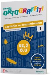 Ortograffiti Czytanie ze zrozumieniem (rz-ż, u-ó). Autor: Roksana Jędrzejewska-Wróbel. Dobreksiazki.pl Okładka książki Ortograffiti Czytanie ze zrozumieniem (rz-ż, u-ó)