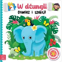 Otwórz i czytaj. W dźungli. Autor: Praca zbiorowa. Dobreksiazki.pl Okładka książki Otwórz i czytaj. W dźungli
