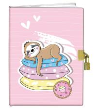 Opakowanie Pamiętnik z kłódką 13x18 Leniwiec 60K gładki