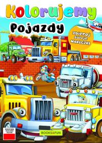 Pojazdy. Kolorujemy. Autor: Opracowanie zbiorowe. Dobreksiazki.pl Okładka książki Pojazdy. Kolorujemy