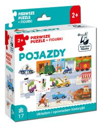 Pojazdy. Pierwsze puzzle + figurki. Kapitan Nauka. Autor: dr n. hum. Anna Zając. Dobreksiazki.pl Okładka książki Pojazdy. Pierwsze puzzle + figurki. Kapitan Nauka