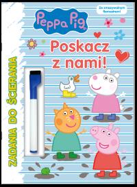 Okładka książki Poskacz z nami. Zadania do ścierania. Świnka Peppa