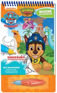 Psi Patrol. Wodne kolorowanie. Dinozaury. Autor: Opracowanie zbiorowe. Dobreksiazki.pl Okładka książki Psi Patrol. Wodne kolorowanie. Dinozaury