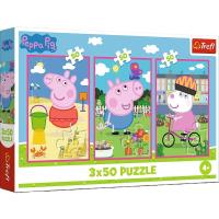 Opakowanie Puzzle 3x50 Siła przyjaźni Peppa Pig TREFL