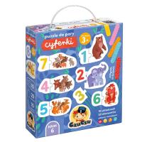 Puzzle do pary Cyferki CzuCzu. Autor: Opracowanie zbiorowe. Dobreksiazki.pl Okładka książki Puzzle do pary Cyferki CzuCzu