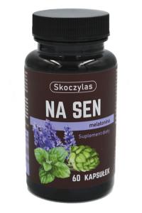 Skoczylas Na sen melatonina 60kaps. Producent: Skoczylas. Dobreksiazki.pl Zdjęcie produktu Skoczylas Na sen melatonina 60kaps