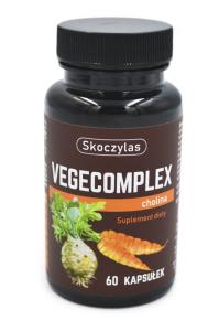 Skoczylas Vegecomplex cholina 60kaps. Producent: Skoczylas. Dobreksiazki.pl Zdjęcie produktu Skoczylas Vegecomplex cholina 60kaps